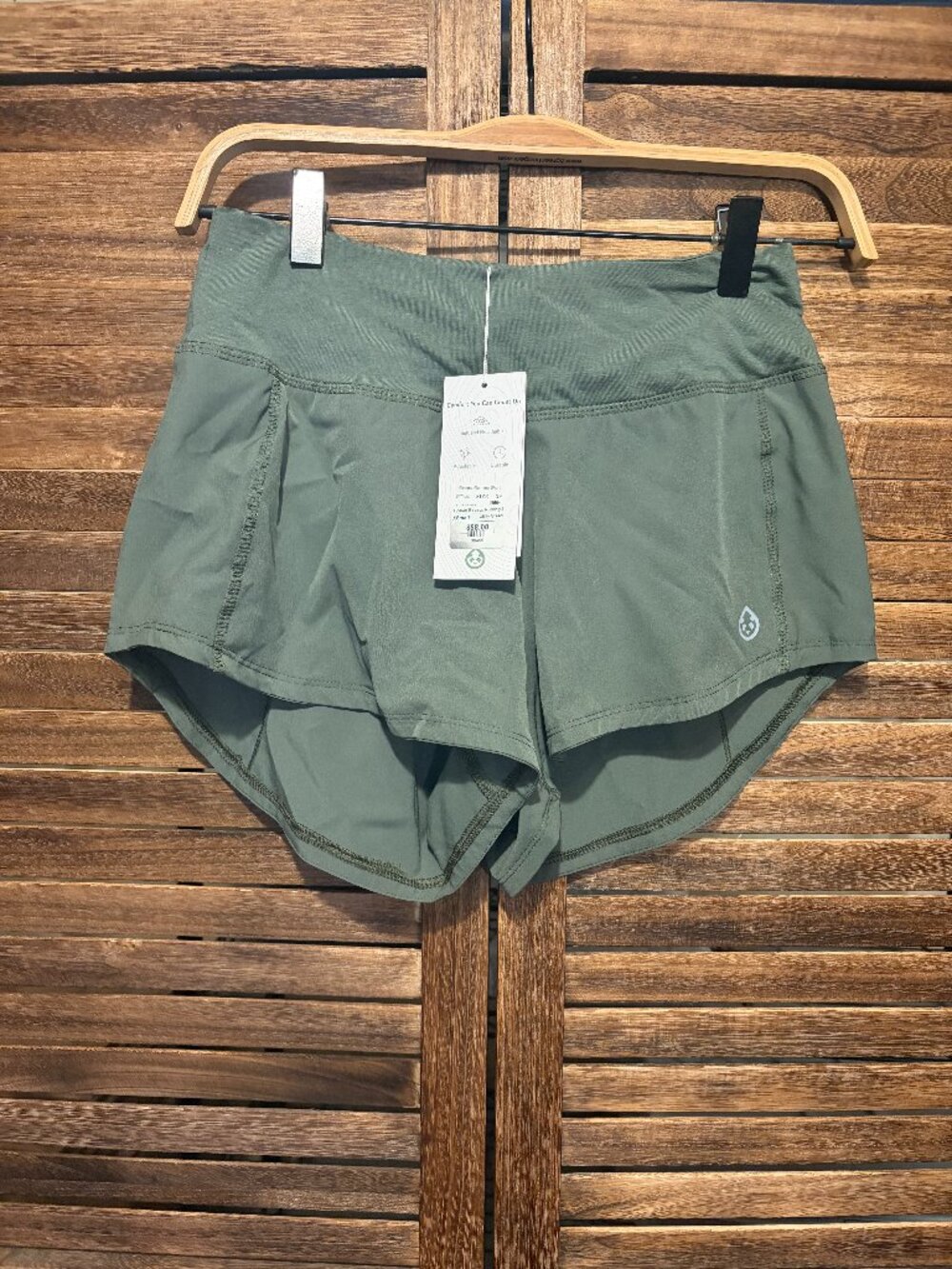 Women's Tasc Recess Running Short Utility Green
